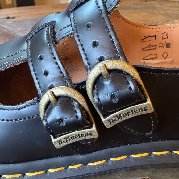 Dr Martens Air Ware Black Leather Mary Janes, US Size 8 - Picture 4 of 7